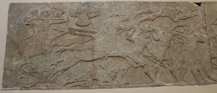 Ashurbanipal II Attacking Enemy Archers