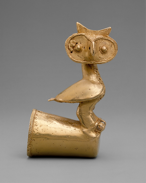 Gold Staff Finial, Zenu Culture