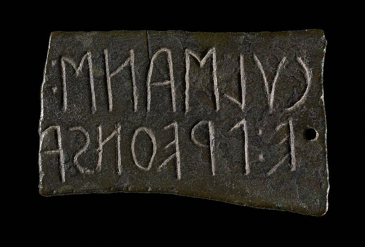Etruscan Inscription Plaque