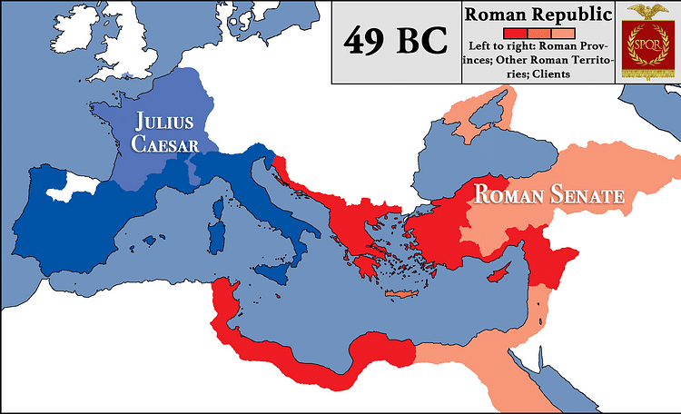 Roman Republic at the Beginning of Caesar's Civil War