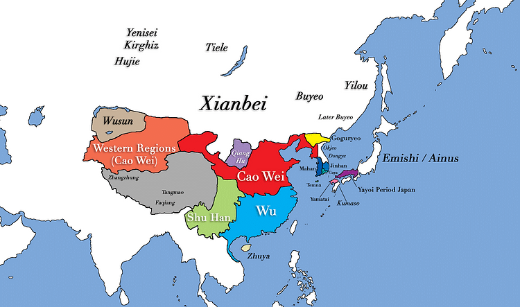 Three Kingdoms Period of China and the Rise of Xianbei in the year 229 CE