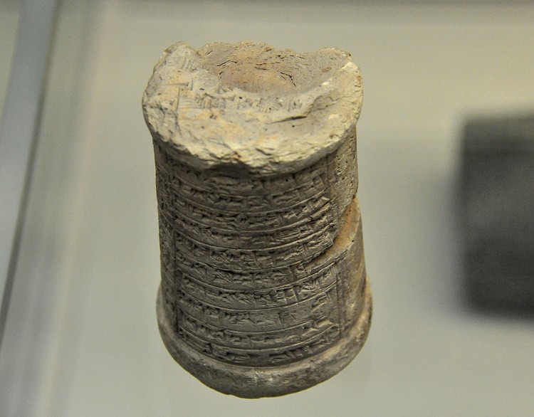 Fired clay Cylinder Mentioning Amar-Sin