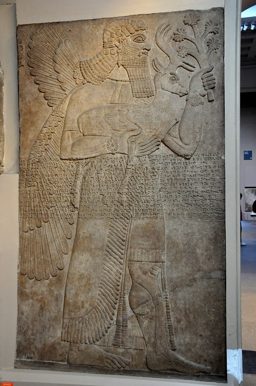 Assyrian Apkallu Holding a Deer