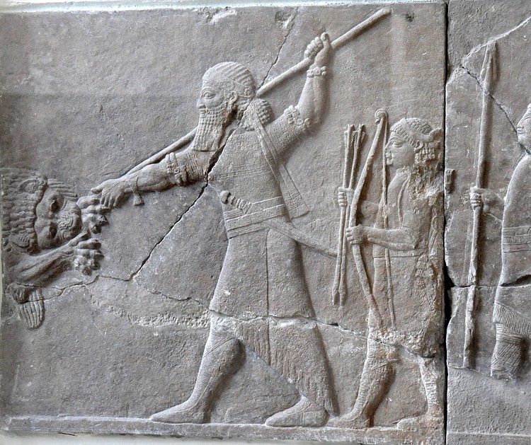 Assyrian Lion Hunt Relief, Nineveh