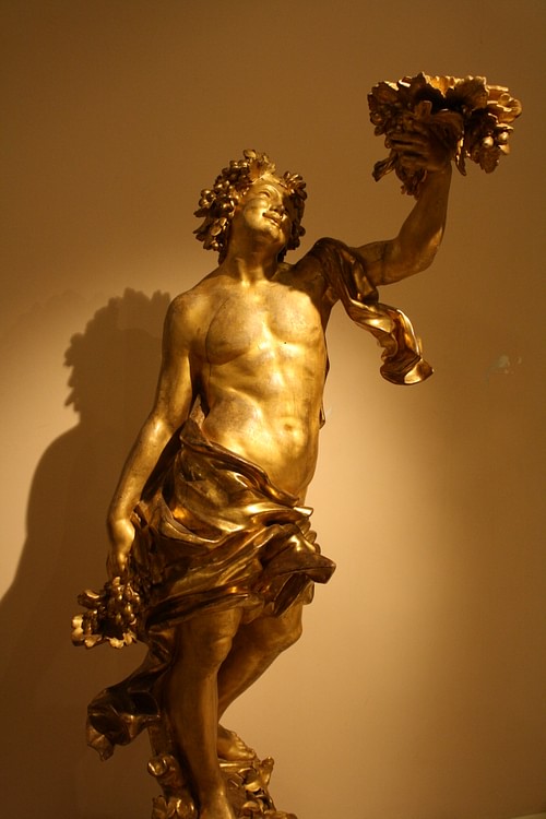 Gold Bacchus Statue