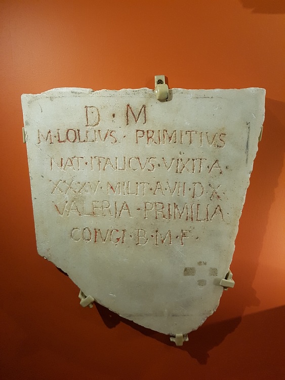 Tombstone Of Marcus Lollius Primitius