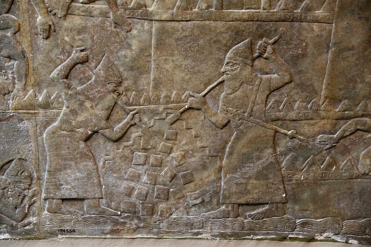Assyrian Soldiers with Iron Crowbars