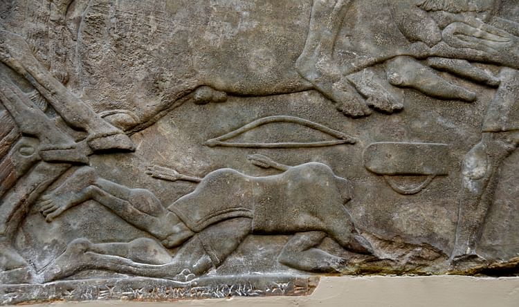 Decapitated Soldier, Assyrian Relief