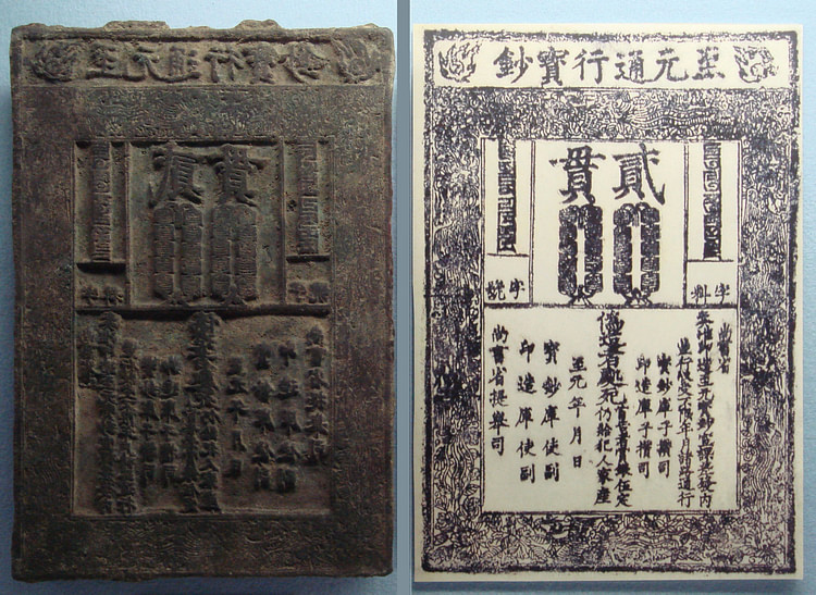 Yuan Dynasty Bank Note & Plate