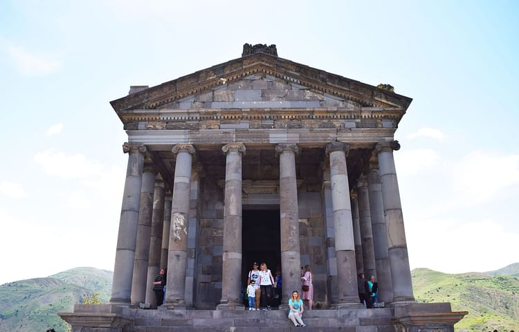 Front View of Garni Temple in Armenia