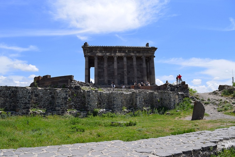 Side View of Garni Temple in Armenia