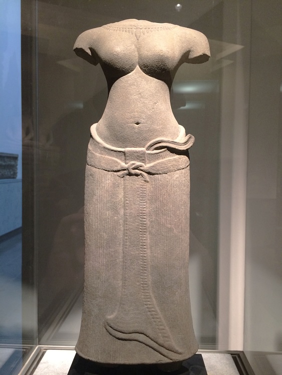 Khmer Feminine Divinity Sculpture