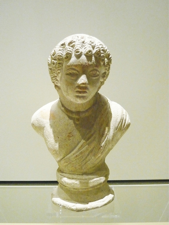 Bust of a Roman Boy on a Pedestal