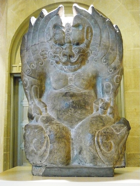 Chinese Pillar Support in the Form of a Kneeling Demon