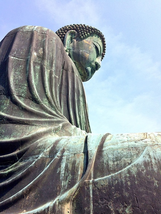 Close-up of the Great Buddha of Kamakura