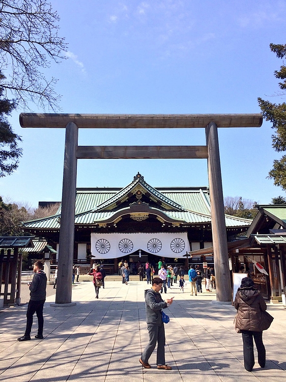 Torii Gate at Tokyo's Yasukuni Shrine