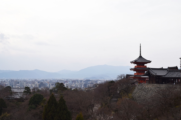 View of Kiyomizu-dera Temple in Kyoto