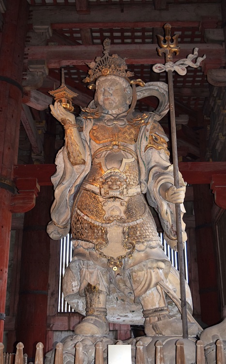 Statue of Buddhist Guardian Tamonten