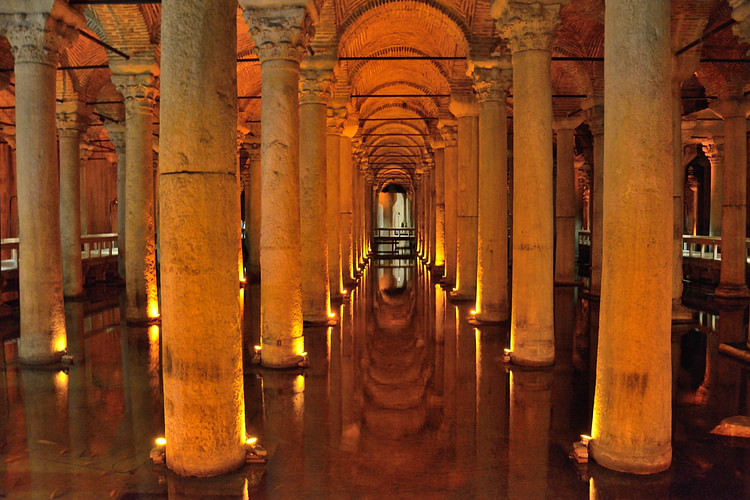 Columns of Basilica Cistern, Istanbul