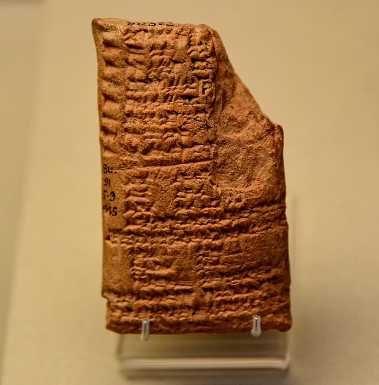 Cuneiform Tablet Listing the Names of Old Babylonian Kings