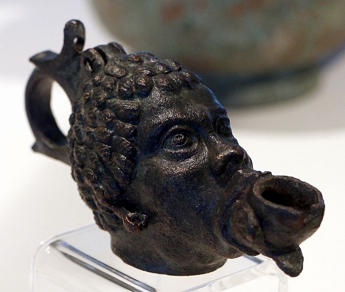 Bronze Oil Lamp in the Shape of an African Slave