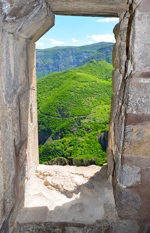 View from a Window at Tatev Monastery in Armenia