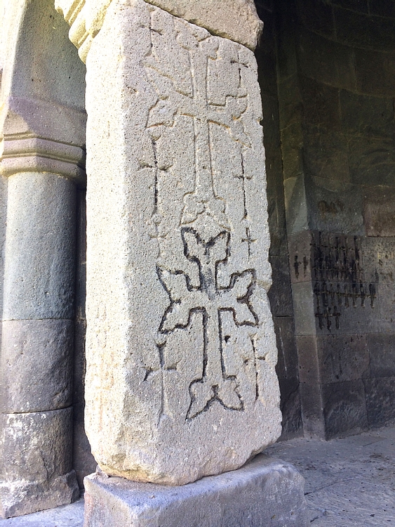 Khachkar Used as Pillar at Zorats Church