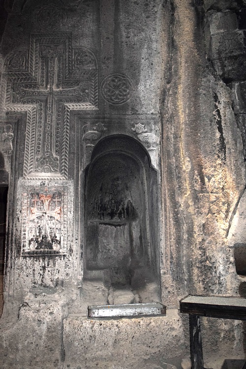 Bas-Relief of Crosses at Geghard Monastery