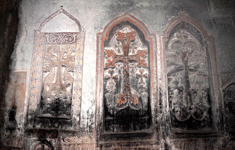 Ancient Crosses at Geghard Monastery