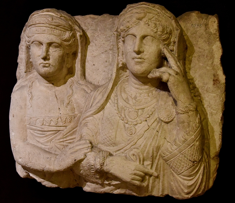 Funerary Relief from Palmyra of a Woman and Daughter