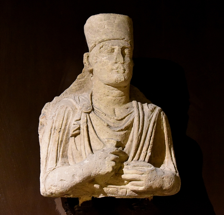Palmyrene Funerary Relief Bust of a Priest