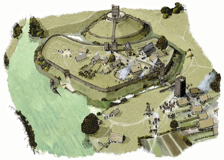 Beguildy Motte and Bailey Castle Diagram - World History Encyclopedia
