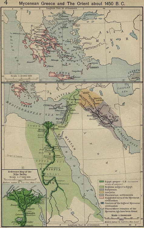 Mycenean Greece and the Orient about 1450 BC