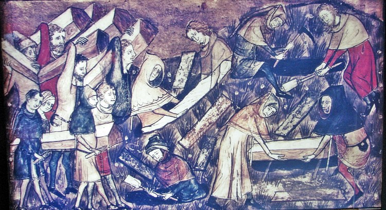 Tournai Citizens Burying the Dead during the Black Death