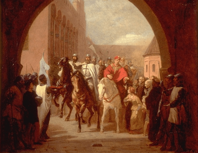 Teutonic Knights Entering Marienburg Castle