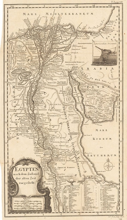 Map of Ancient Egypt, 1746 CE