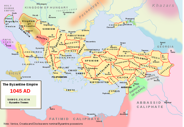The Byzantine Empire c. 1045 CE