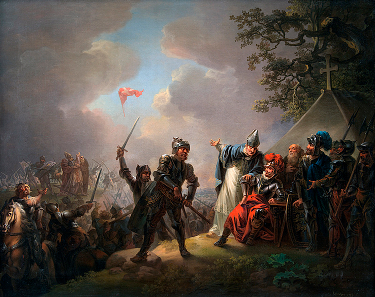 The Danish Flag Descends From Heaven