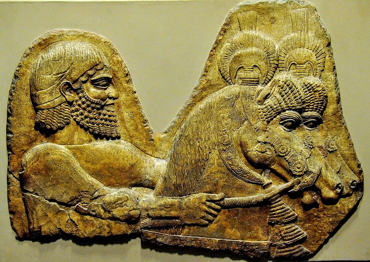 A Groom and Horses from Western Assyria