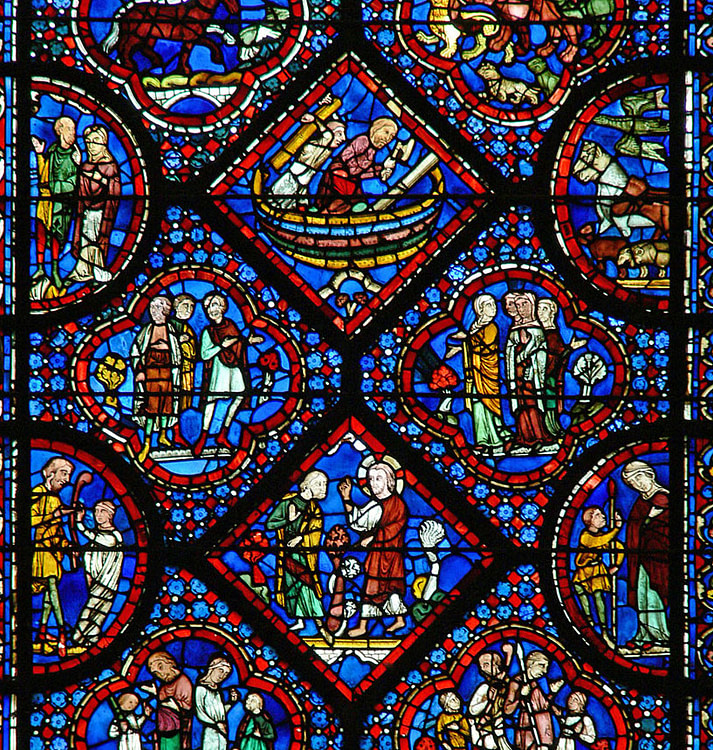 Detail, Noah Window, Chartres
