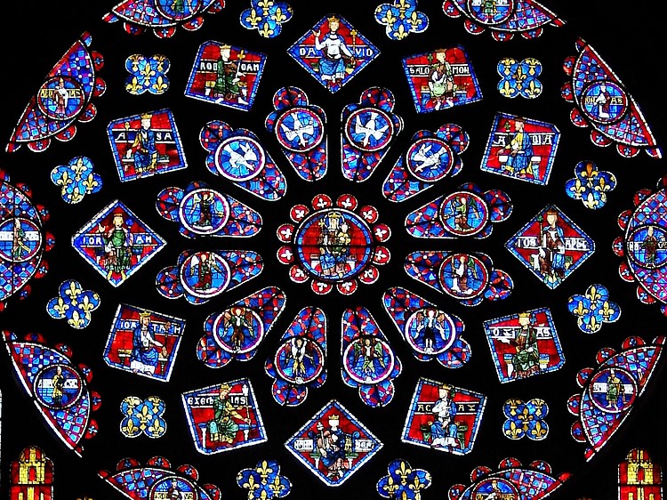Detail, North Rose Window, Chartres