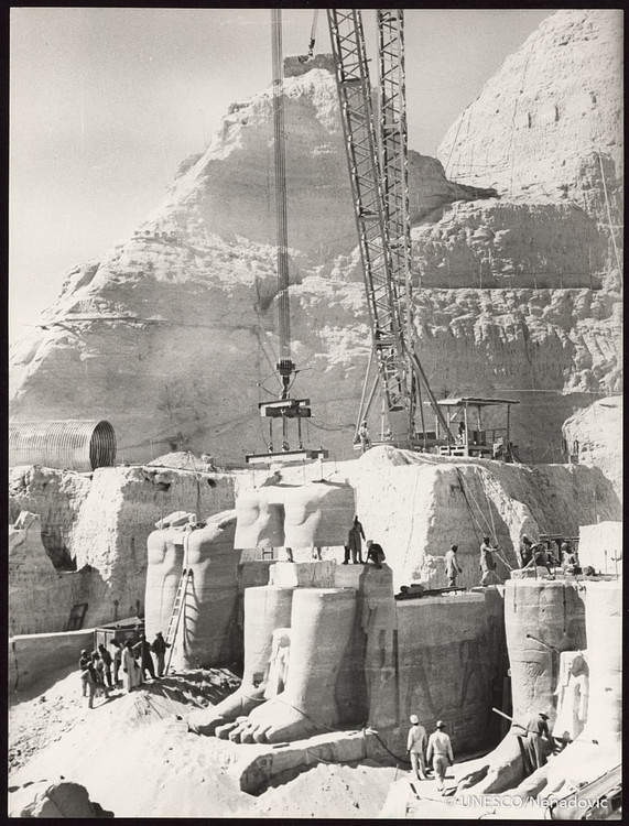 Dismantling of Abu Simbel Statues, 1966