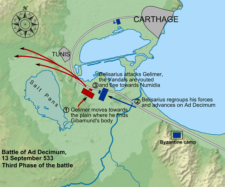 Map of the Battle of Ad Decimum