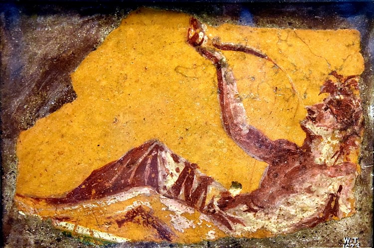 Wall Painting of a Man at a Banquet