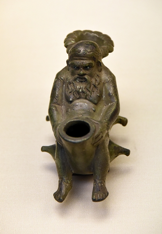 Bronze Lamp Depicting Silenus