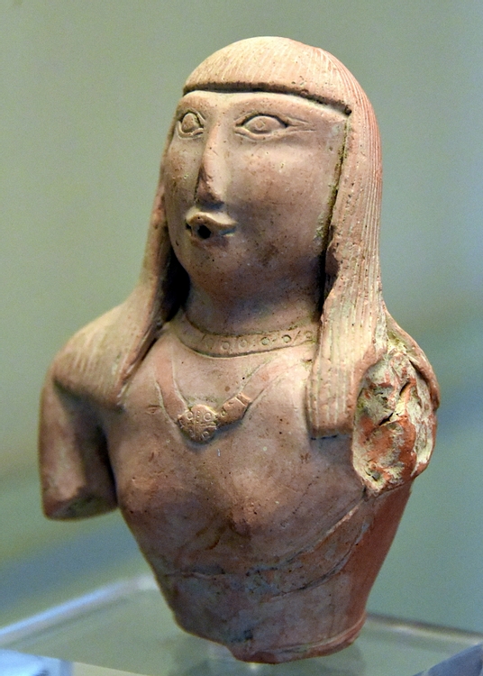 Khotan Terracotta Woman with Long Hair