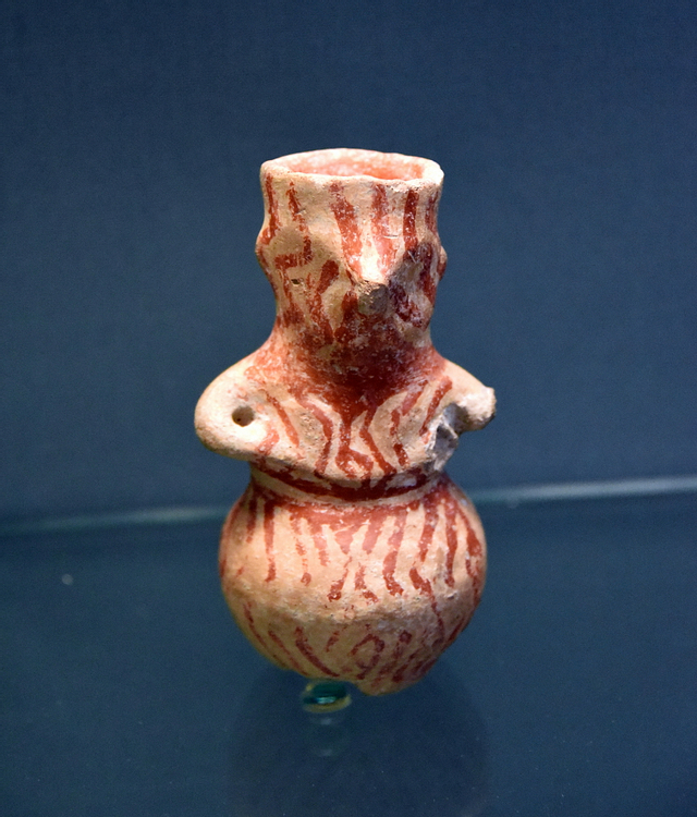 Female-Shaped Painted Jar