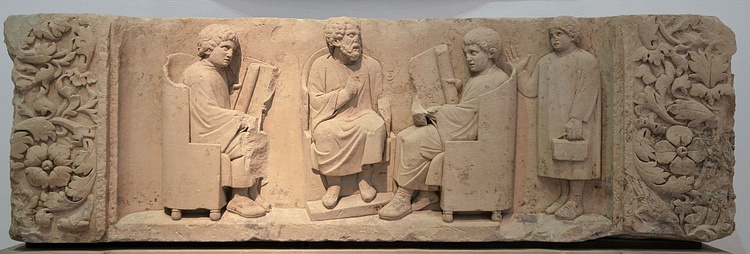 Roman Relief of a Teacher & Three Pupils