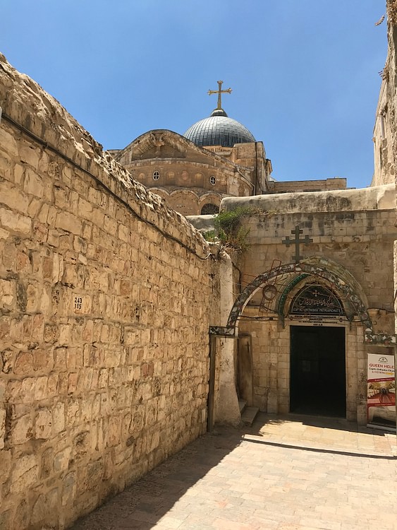 Ancient Walls Surrounding Church of the Holy Sepulchre