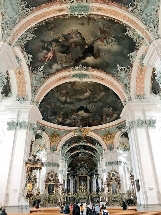 Interiors of Abbey Cathedral St. Gallen